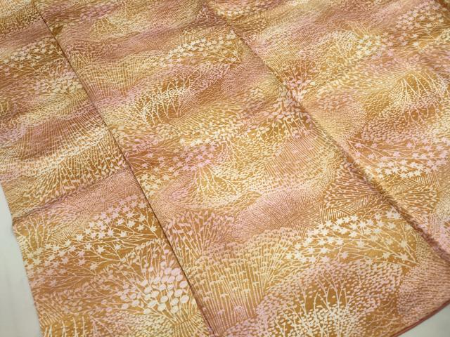 平和屋着物■上質な小紋 草花文 暈し染め 正絹 逸品 DABJ0406qa