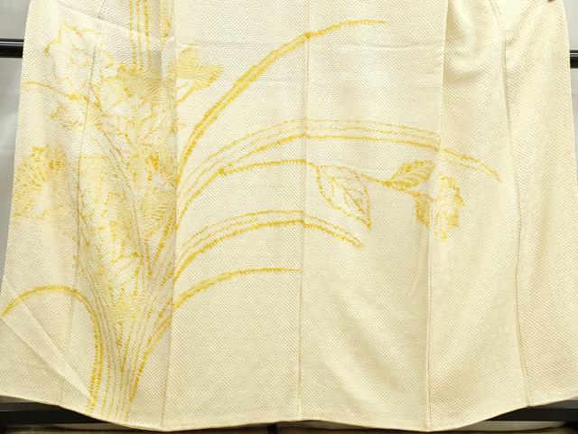 平和屋着物■訪問着 総絞り 草花文 正絹 逸品 DABJ0417qa