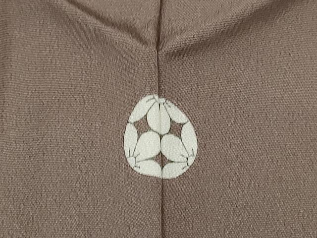 平和屋着物■上質な色無地 利休白茶色 正絹 逸品 DABJ0419qa