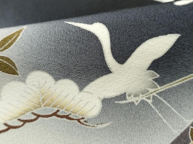 平和屋着物■豪華黒留袖 作家物 駒刺繍 飛鶴御所車花松文 暈し染め 金彩 正絹 逸品 DABJ0421qa