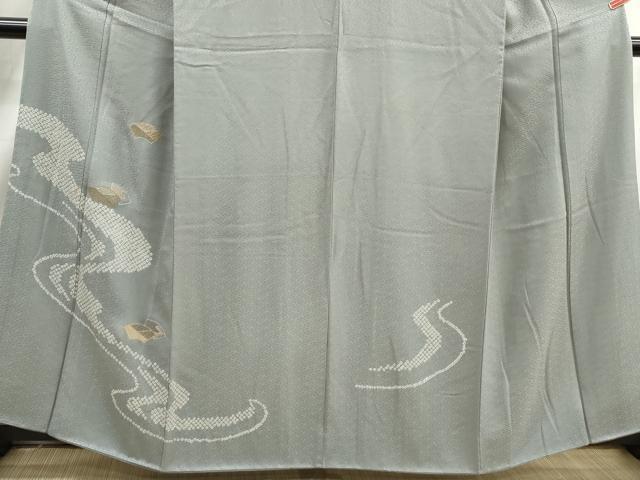 平和屋着物■中国三大刺繍 スワトウ刺繍 汕頭刺繍 訪問着 絞り 流水地紙文 金糸 正絹 逸品 DABJ0431qa