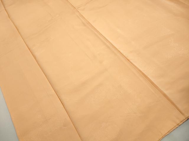 平和屋着物■上質な色無地 風景花地紋 杏色 正絹 逸品 DABJ0448qa