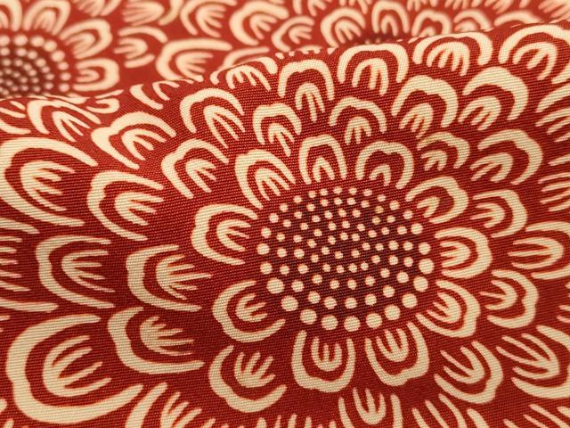 平和屋着物■上質な小紋 型染め 花尽くし 正絹 逸品 DABJ0450qa