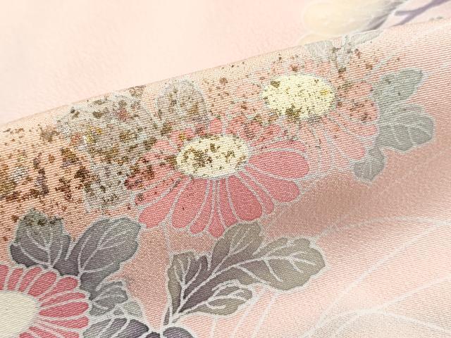 平和屋着物■訪問着 御所車花文 松竹梅 暈し染め 金彩 正絹 逸品 DABJ0468qa
