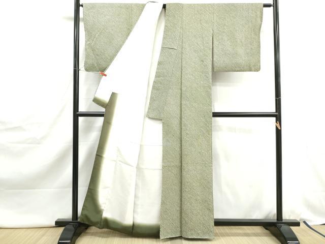 平和屋着物■大変加工の良い総絞り小紋 正絹 逸品 DABJ0469qa