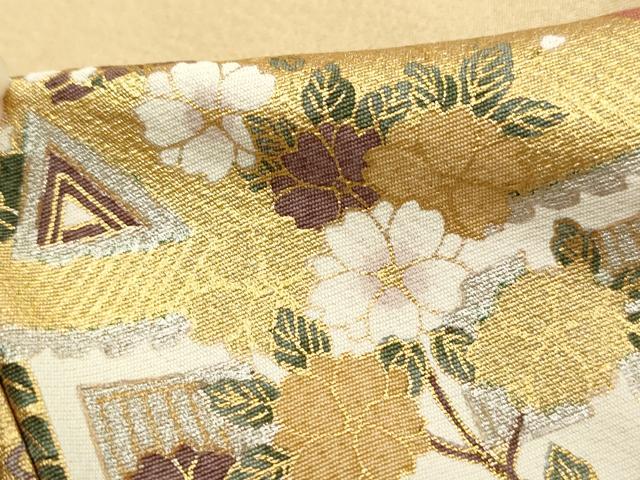 平和屋着物■豪華色留袖 風景花文 左川博 金銀彩 正絹 逸品 DABJ0511qa