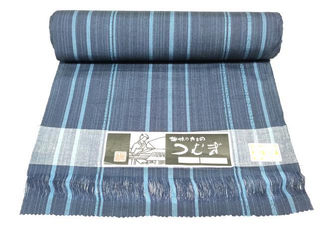 平和屋着物▼紬 反物 着尺 間道 証紙付き 逸品 未使用 DABJ0531zy