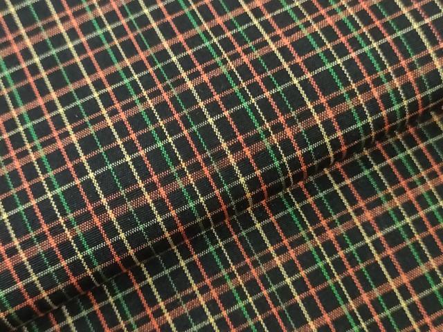 平和屋着物▼大島紬 反物 着尺 アンサンブル 格子 証紙付き 逸品 未使用 DABJ0556zy