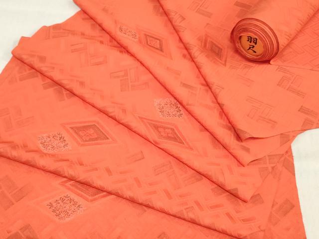 平和屋着物▼羽織・コート 反物 羽尺 地紋起こし 花菱文 逸品 未使用 DABJ0595zy