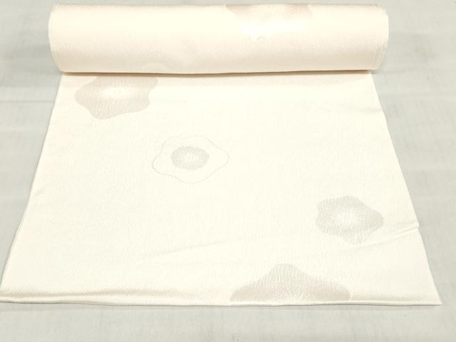 平和屋着物▼長襦袢 反物 着尺 舞梅地紋 ラメ糸 桜色 逸品 未使用 DABJ0610zy