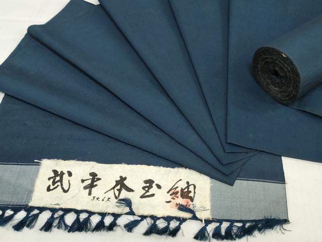 平和屋着物▼男性 武平本玉紬 反物 着尺 アンサンブル 褐返色 証紙付き 逸品 未使用 DABJ0689zy