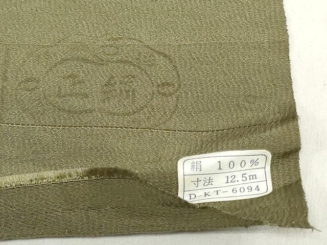 平和屋着物▼小紋 反物 着尺 草花文 逸品 未使用 DABJ0707zy