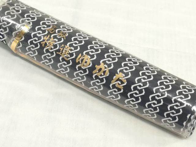 平和屋着物*夏物 浴衣 反物 着尺 幾何学間道 綿 逸品 未使用 DABJ0777zy