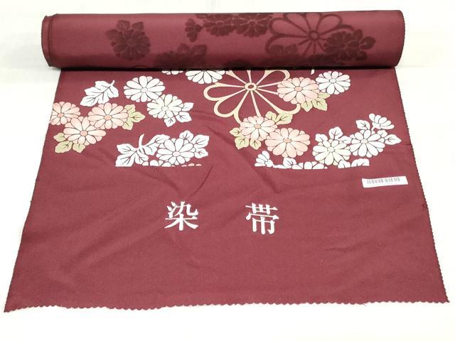 平和屋着物▼名古屋帯 帯反物 舞花文 金彩 逸品 未使用 DABJ0854zy