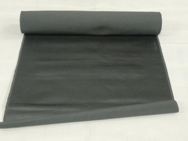 平和屋着物▼名古屋帯 帯反物 黒生地 立波舞花地紋 逸品 未使用 DABJ0860zy