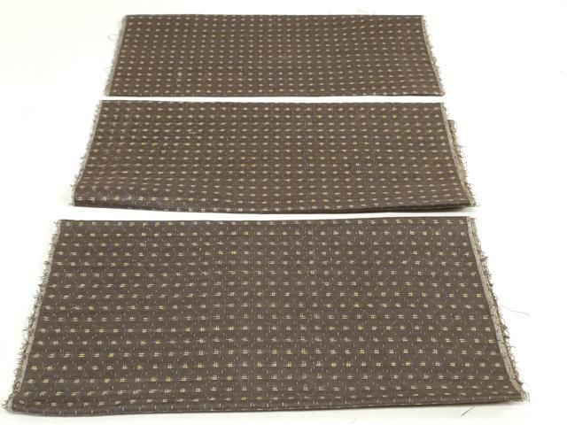 平和屋着物▼羽織・コート 紬 反物 羽尺 裁断済み 井桁絣 逸品 未使用 DABJ0908zy