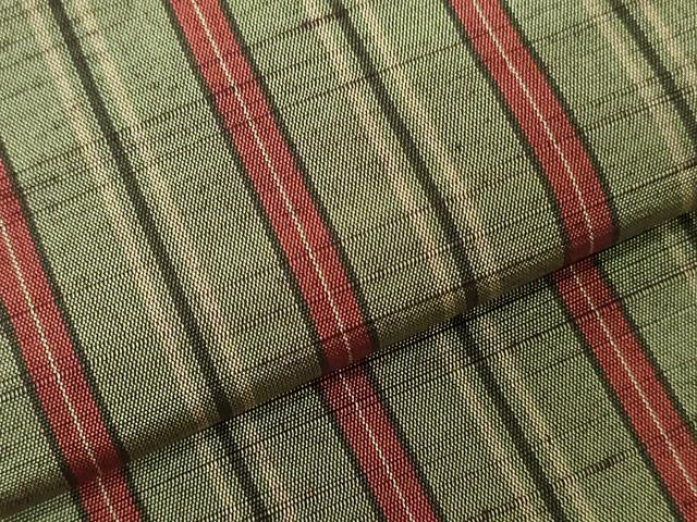 平和屋着物▼紬 反物 着尺 逸品 間道 逸品 未使用 DABJ0918zy