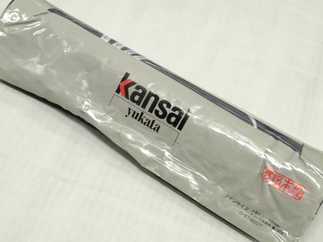 平和屋着物*夏物 世界的ファッションデザイナー 山本寛斎 kansaiブランド 浴衣 反物 着尺 注染 菖蒲 綿 逸品 未使用 DABJ0929zy