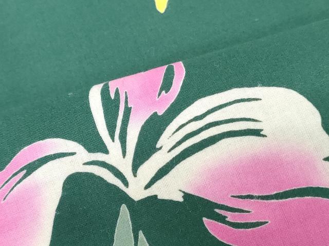 平和屋着物*夏物 浴衣 反物 着尺 注染 舞花文 逸品 未使用 DABJ0944zy
