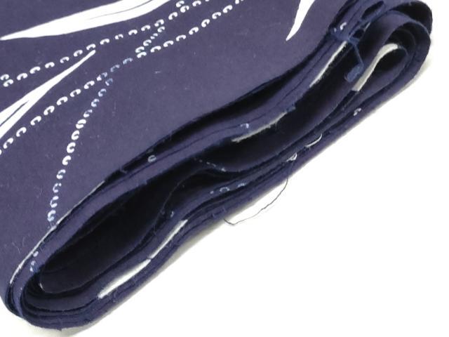 平和屋着物*夏物 浴衣 反物 着尺 注染 桔梗 綿 逸品 未使用 DABJ0969zy
