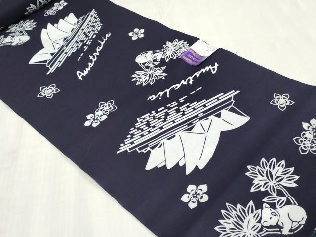 平和屋着物*夏物 浴衣 反物 着尺 注染 オーストラリア クイーンサイズ 綿 逸品 未使用 DABJ0979zy