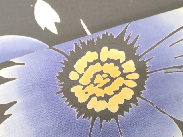 平和屋着物*夏物 浴衣 反物 着尺 注染 彩葉染 舞花文 綿 逸品 未使用 DABJ0987zy