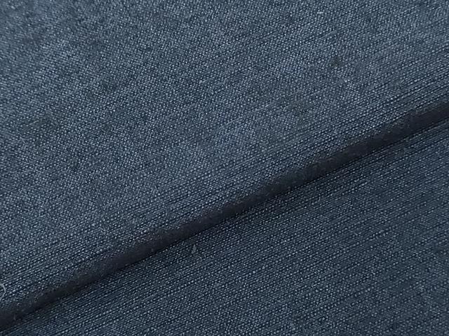 平和屋着物▼男性 結城紬 手織紬 反物 着尺 紺青色 証紙付き 箱付き 逸品 未使用 DABJ0999zy