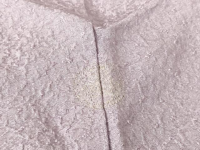 平和屋着物▽上質な色無地 単衣 作家物 紋意匠 藤紫色 正絹 逸品 DABJ1079az