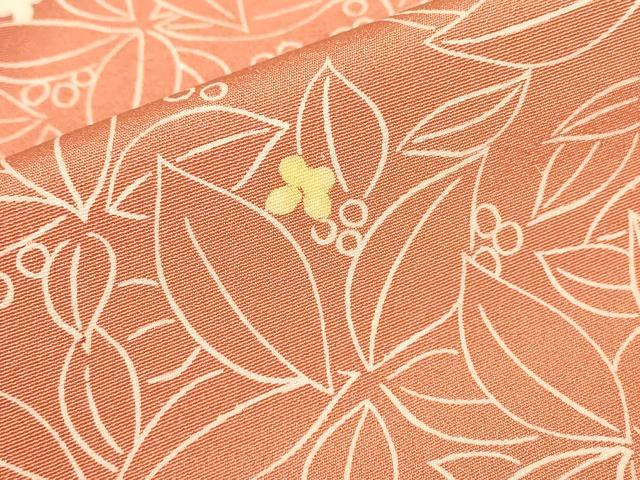 平和屋着物▽上質な小紋 単衣 南天文 正絹 逸品 DABJ1082az