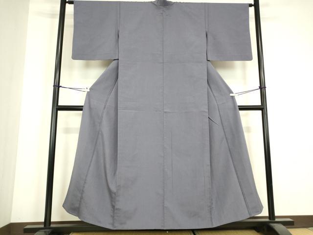 平和屋着物▽上質なお召 単衣 霞地紋 紅掛花色 正絹 逸品 DABJ1104az