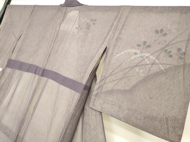 平和屋着物▽訪問着 無双 紗袷 紗×紗 萩文 手描き 正絹 逸品 DABJ1116az