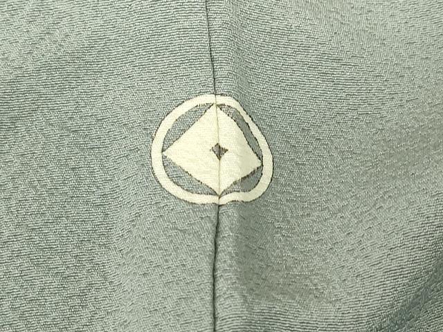 平和屋着物▽中国三大刺繍 相良刺繍 総刺繍 無地絵羽訪問着 単衣 羊歯 灰青色 正絹 逸品 DABJ1118az