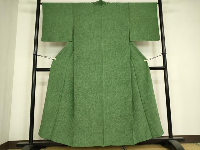 平和屋着物▽上質な小紋 単衣 変わり格子 正絹 逸品 未使用 DABJ1353az