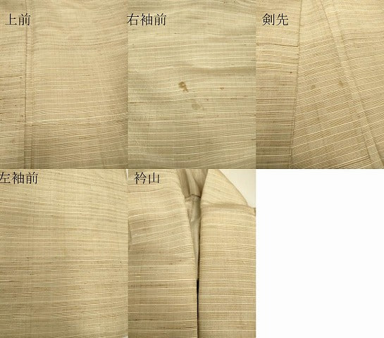 平和屋着物▽男性 単衣 縞 正絹 逸品 DABJ1373