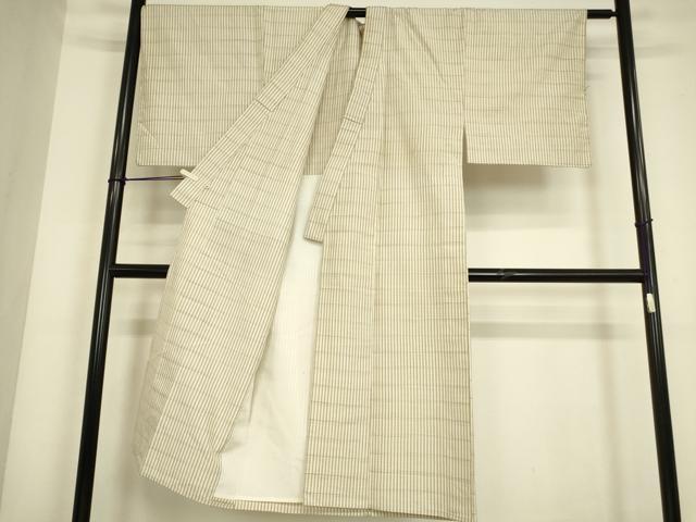 平和屋着物▽男性 単衣 縞 松坂屋扱い 正絹 逸品 DABJ1374az