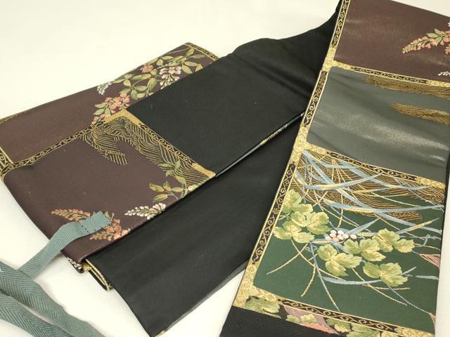 平和屋着物▼つけ帯 唐織 瑞祥琳派百撰 金糸 正絹 逸品 DABJ1447az