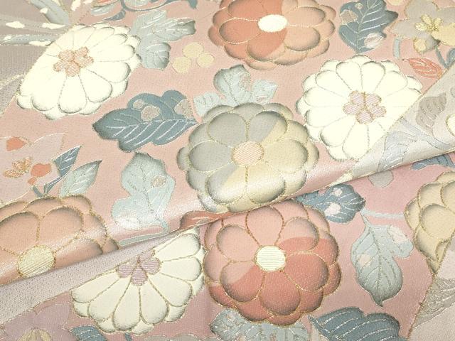 平和屋着物▼太鼓柄袋帯 駒刺繍 辻が花 金糸 正絹 逸品 DABJ1479az
