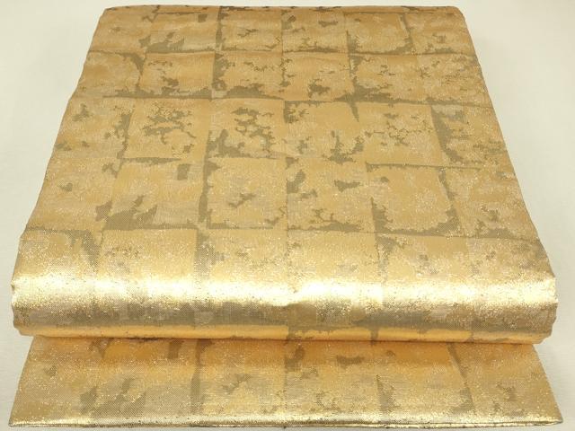平和屋着物▼佐賀錦 双方向 両面 全通柄袋帯 群鶴文 金銀糸 正絹 逸品 DABJ1540az