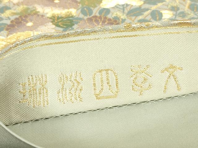 平和屋着物▼六通柄袋帯 紹巴 琳派四季文 金糸 正絹 逸品 DABJ1550az