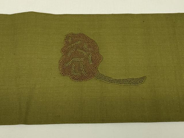 平和屋着物▼中国三大刺繍 相良刺繍 総刺繍 九寸名古屋帯 紬地 吉祥柄 正絹 逸品 DABJ1734az