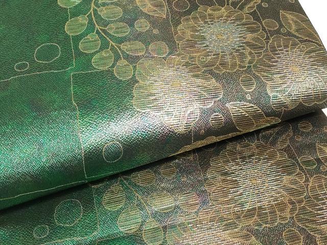 平和屋着物▼六通柄袋帯 辻が花 金糸 さが美扱い 正絹 逸品 DABJ1773az