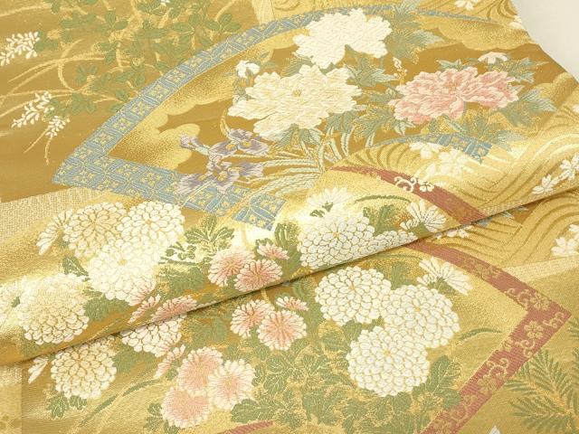 平和屋着物▼六通柄袋帯 琳派百選 朱雀 金糸 正絹 逸品 DABJ1808az