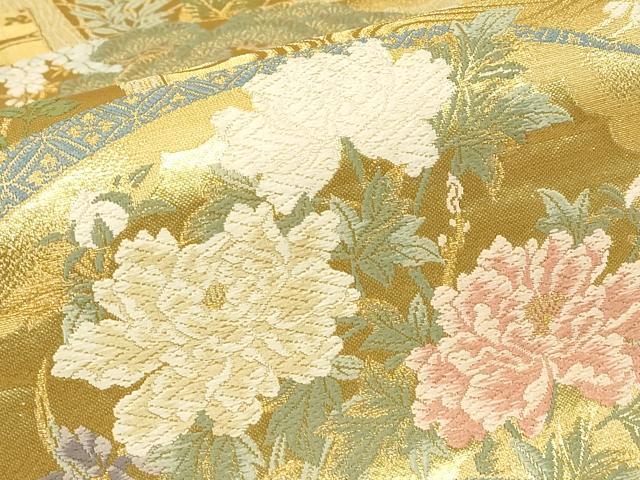 平和屋着物▼六通柄袋帯 琳派百選 朱雀 金糸 正絹 逸品 DABJ1808az