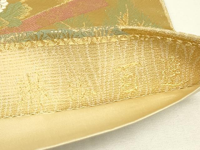 平和屋着物▼六通柄袋帯 琳派百選 朱雀 金糸 正絹 逸品 DABJ1808az