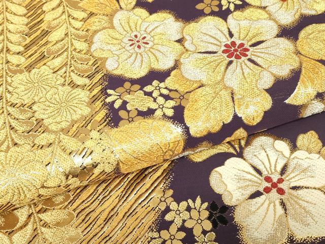 平和屋着物▼六通柄袋帯 辻が花 金銀糸 正絹 逸品 DABJ1824az