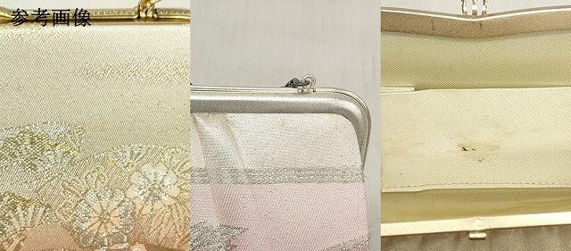 平和屋着物▼和装小物 和装バッグまとめて3点 ハンドバッグ クラッチ 佐賀錦 鴛鴦花文 吉祥地紙重ね 草花文 金銀糸 逸品 DABJ2004xg