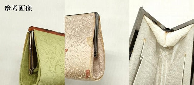 平和屋着物▼和装小物 和装バッグまとめて4点 ハンドバッグ クラッチ 短冊松葉文 草花文 金銀彩 逸品 DABJ2032xg