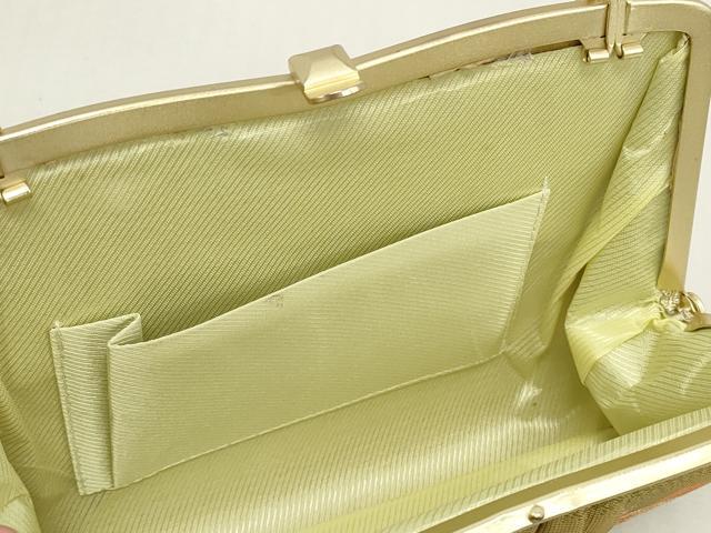 平和屋着物▼和装小物 和装バッグまとめて3点 ハンドバッグ クラッチ 佐賀錦 菱草花文 立波文 花尽くし 金銀糸 逸品 DABJ2043xg