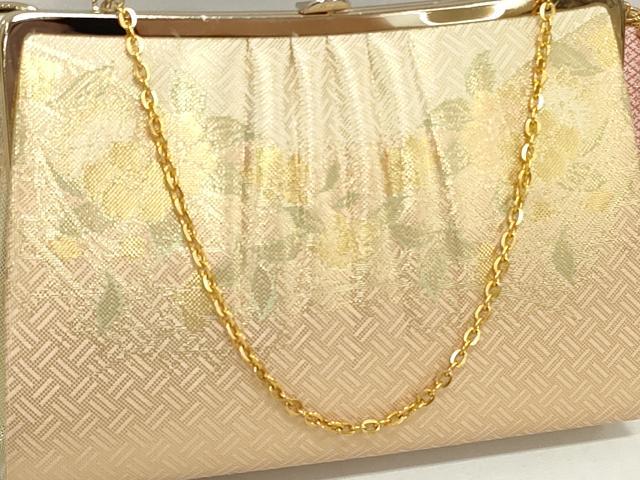 平和屋着物▼和装小物 和装バッグまとめて3点 ハンドバッグ クラッチ 佐賀錦 草花文 流水文 金糸 逸品 DABJ2054xg