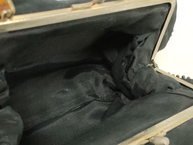 平和屋着物▼和装小物 和装ビーズバッグまとめて3点 総ビーズ 幾何学文 黒色 逸品 DABJ2129xg